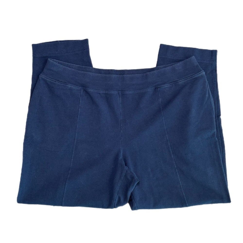 Terra & Sky Navy Blue Crop Leggings